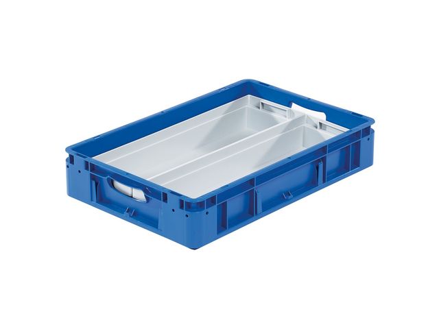 Bacs à compartiments SILVERLINE  divisé par 2, en longueur 560 x 178 x 80 mm