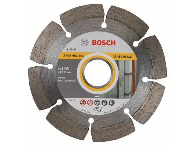 Disque à tronçonner diamanté BOSCH D Pro Universel ECO MAT Construction 115X22.23 MM - 2608602191