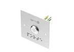 Bouton poussoir INOX 19 mm vert/blanc NO+NC + PBP19_B 6 fils soudés