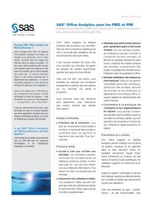 Brochure détaillée SAS High-Performance Analytics Server - SAS France