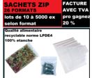 Sachet 100 x 100 mm  fermeture ZIP Transparent 50u