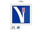 Panneau C26a Voie de détresse à droite