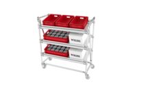 25A-8 Large présentoir mobile 3 niveaux