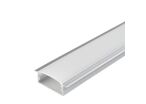 Profilé Aluminium Large Encastrable 2m pour Ruban LED - Cache Opaque Blanc