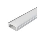 Profilé Aluminium Large Encastrable 2m pour Ruban LED - Cache Opaque Blanc
