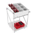 Optimisation logistique atelier | Présentoir mobile industriel 9 casiers N° 47A-3