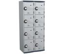 Acial - Vestiaire multicases Monobloc 8 cases à code - Gris clair - Acier Époxy - 1800x800x500mm - Livré monté