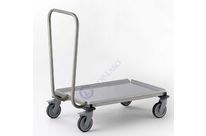 Chariot socle de manutention inox avec dosseret