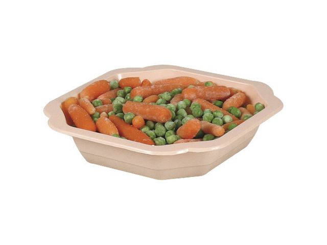 barquette plastique en PP saumon H 45 mm x 592 Firplast