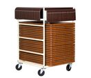 Lot de 2 chariots de transport pour table Mairietable rectangle