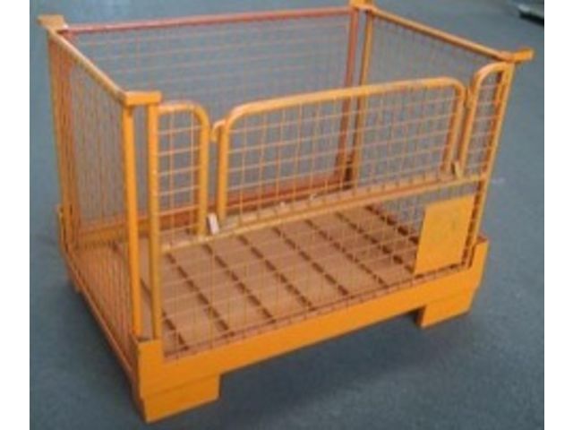 Caisse-palette grillagée repliable type eurogitterbox 1200x800mm