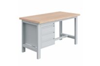 Etabli SI plateau bois multiplis avec coffre 3 tiroirs