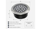 Spot LED Extérieur Encastrable IP67 24V Sol 36W 45° - Blanc Chaud 2300K - 3500K