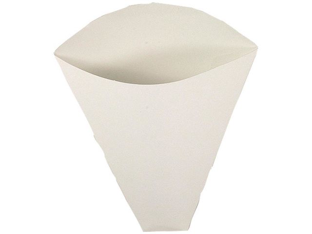 Cône à crêpe en carton blanc avec un couché PE (x700) Firplast