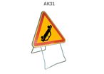 Panneau temporaire AK31 accident