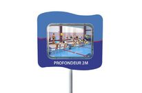 Miroir de surveillance piscine inox personnalisable