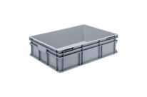 UTZ - Bac norme Europe 90L Gris - Polyéthylène Haute Densité - Gerbable &amp;amp; Alimentaire - 800x600x220mm
