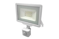 Projecteur LED Extérieur 30W IP65 BLANC avec Détecteur de Mouvement Crépusculaire - Blanc