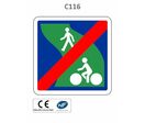 Panneau C116 fin de voie verte