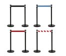 Poteau Guidage noir "Prémium" Enrouleur 2 m Sangle noire