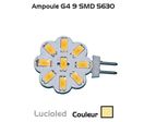 Ampoule G4 9 Leds SMD 5630 Blanc chaud (side) (12V/24V)