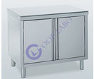 Meuble inox 2 portes 700 x 1 000 mm