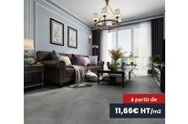 Dalles en PVC clipsables grand trafic imitation pierre - Gris (= 2.05 m²)