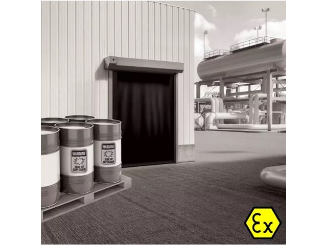 Porte souple rapide pour environnements explosifs | DYNACO S-559 ATEX CAT 2 ALL WEATHER