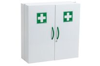 Manutan Expert - Armoire à pharmacie 2 portes - Blanc - 54x52x20 cm - 11 étagères - Rangement sécurisé