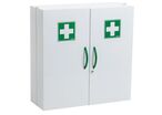 Manutan Expert - Armoire à pharmacie 2 portes - Blanc - 54x52x20 cm - 11 étagères - Rangement sécurisé