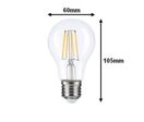 Ampoule LED E27 A60 8W Filament - Blanc Froid 6000K - 8000K