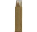 Sachet couverts 3 en 1 bois (couteau, fourchette, serviette) x 250 Firplast