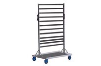 Matador - Chariot Acier pour Bacs - 150 kg - 880 mm L x 630 mm l x 1530 mm H - 1 Plateau - Gris
