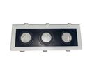 Support Spot GU10 Encastrable Orientable Triple Projecteur