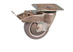 Roulette de collectivité MEDINOX à platine - acier inoxydable 100 mm 