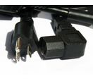 Cordon d'alimentation secteur Fiche US et connecteur - IEC13 Coudée - schuko - noir - 2m