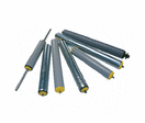 Rouleaux de manutention, tubes PVC axe acier/inox - Force jusqu’à 9kg.