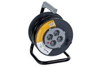 Manutan Expert - Enrouleur de câble électrique 25m NF - 4 prises 3200W - Section 1.5mm² - Idéal usage intensif