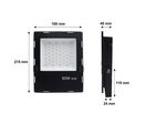 Projecteur Extérieur NOIR 50W IP65 - Blanc Neutre 4000K - 5500K