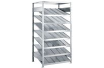 Schulte - Kit départ Kanban Simple Face - 2000x1000x800mm - 8 Niveaux - Charge 1300kg - Acier Galvanisé