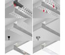Profilé Encastrable Large 2m Aluminium pour Ruban LED Couvercle Blanc
