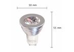 Ampoule LED GU10 3W RGB 220V M1 80°