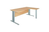 Silver Bur Compact Ret Droite L160xp120 Hetre /alu + Pied