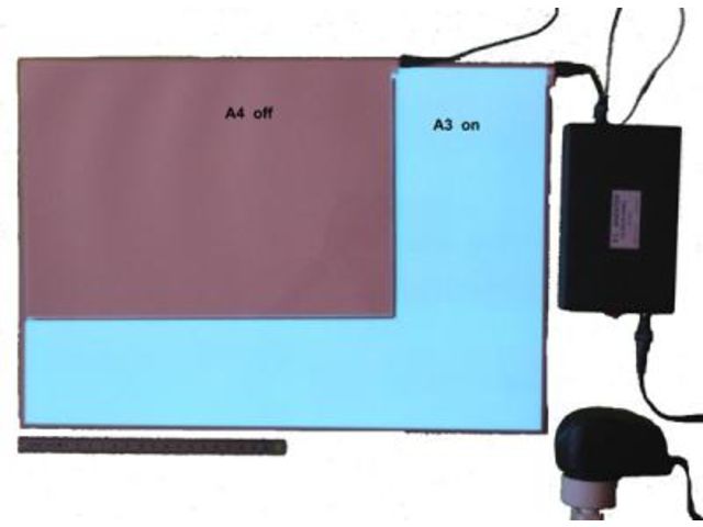 Feuille électroluminescente A3