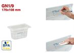 GN1/9 - PROFONDEUR 100 MM (HACCP) / SANS BPA - LABEL IML - SANS COUVERCLE