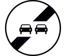Panneau fin d'interdiction de dépasser - B34