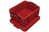 Bac De Rangement Plastique + Couvercle 18l R Ouge