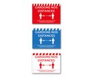 Panneau Rigide A4 "Distances " Blanc/ Fd Bleu h.210 xl.297 mm