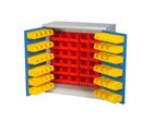 Armoire industrielle basse à bacs plastiques