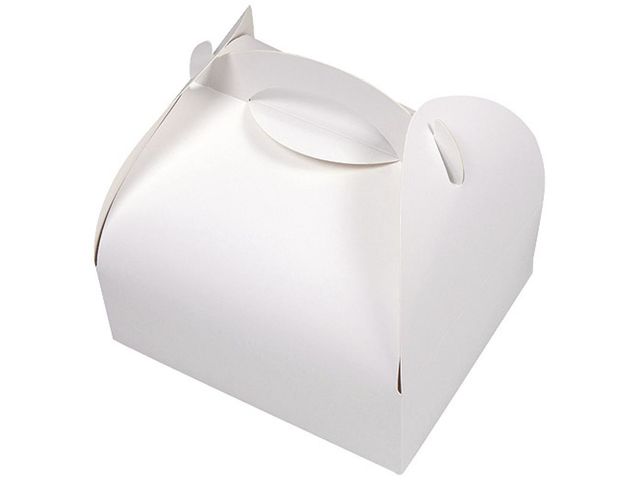 Boite pâtissière avec poignée blanche 180mm x 180mm x 60mm (x50) Firplast